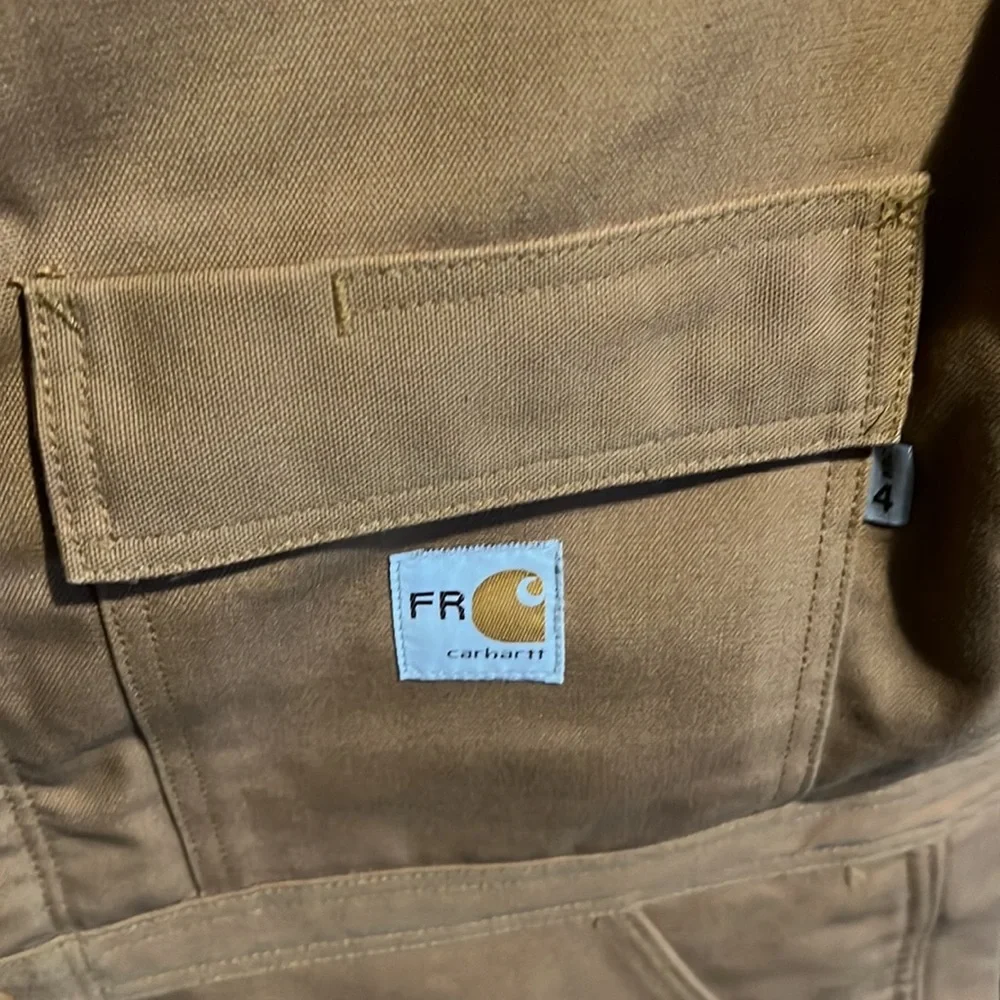 Nwt carhartt fire resistant duck coverall quilt lined - Picture 3 of 8